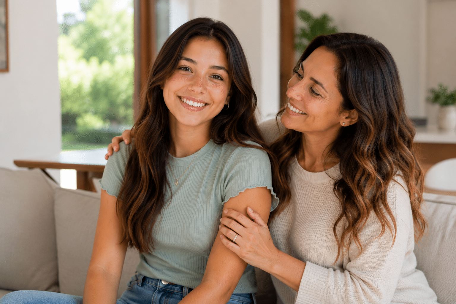 mom and daughter